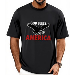 Men's Defend The Freedom Shield Patriotic Graphic Crew Neck Daily Wear T-Shirt